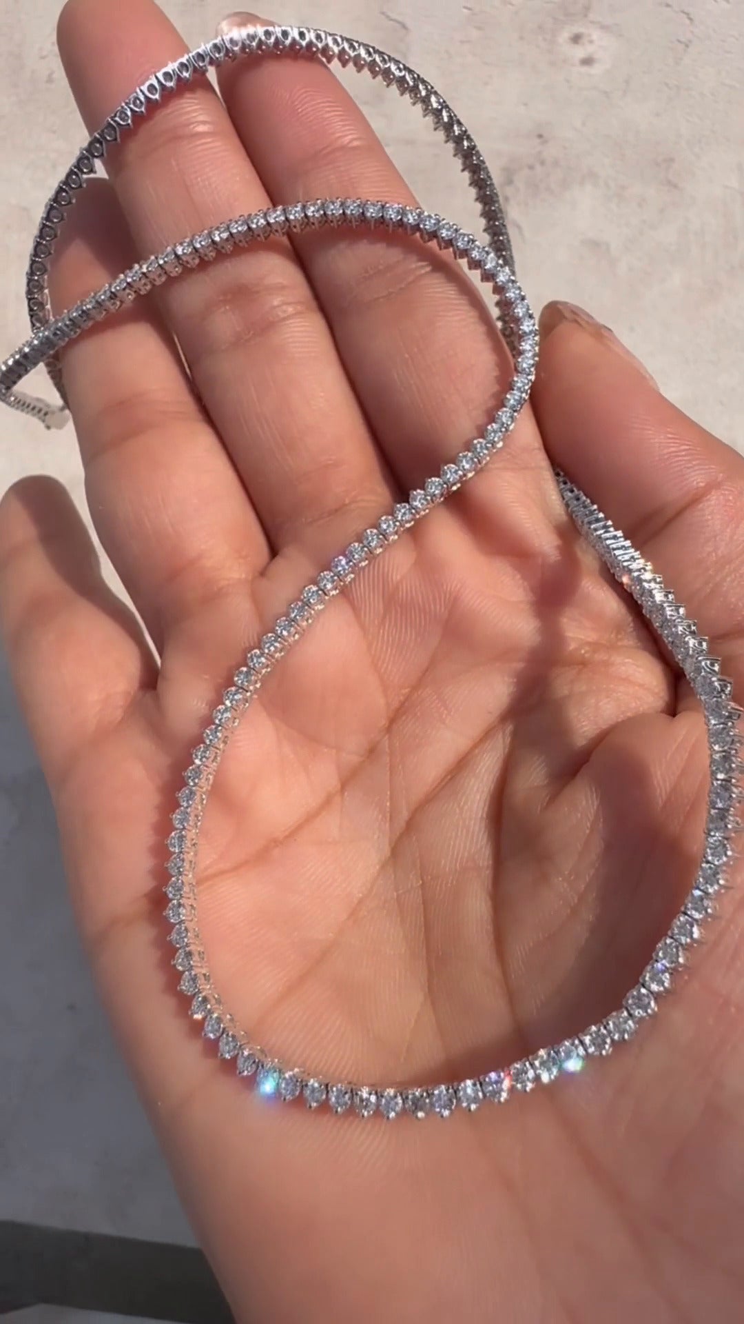 Classic Moissanite Tennis Necklace