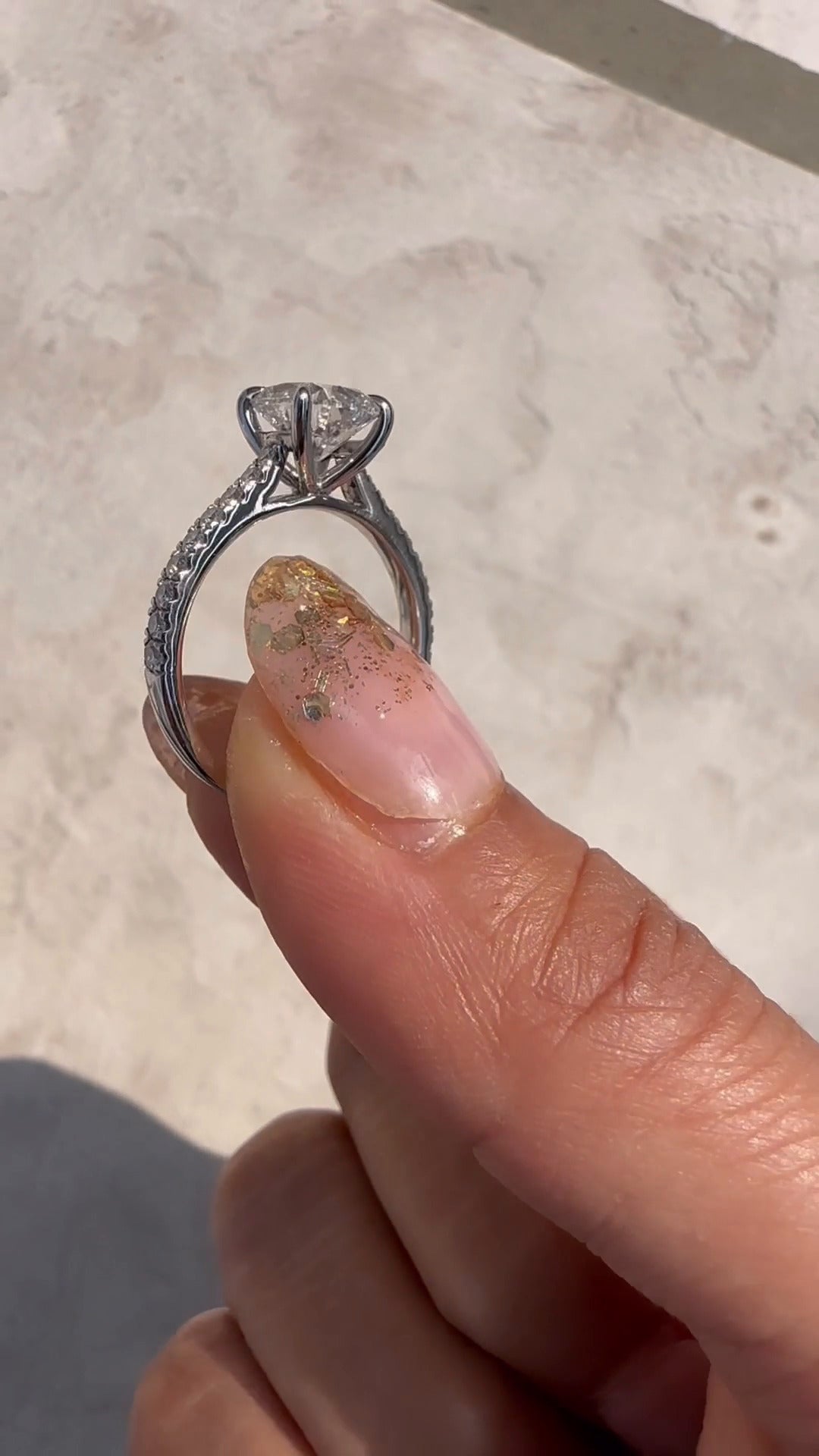 Clio Cushion Diamond Band Moissanite Engagement Ring