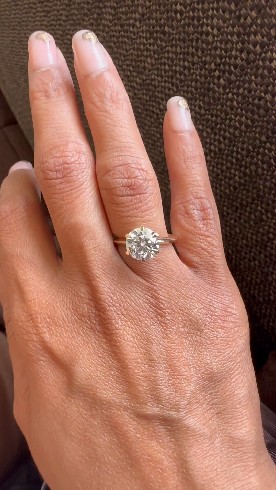 Cosima Round Solitaire Moissanite Engagement Ring