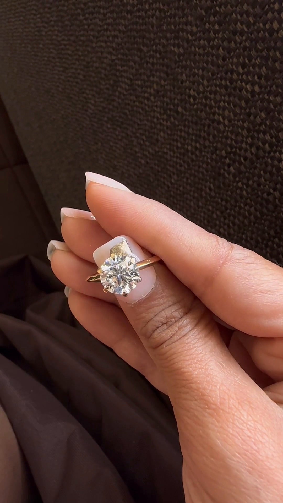 Cosima Round Solitaire Moissanite Engagement Ring