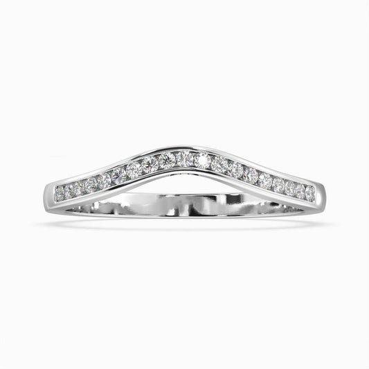 Nebula Curved Shaped Moissanite Wedding Ring