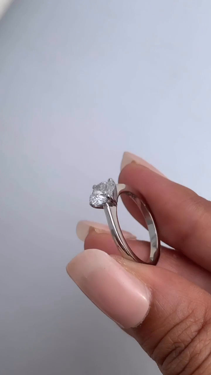 Danica Round Solitaire Moissanite Engagement Ring