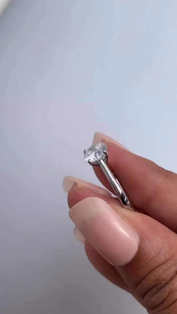 Danica Round Solitaire Moissanite Engagement Ring