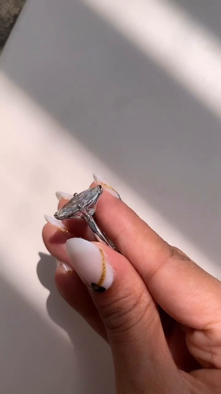 Dasha Marquise Solitaire Moissanite Engagement Ring