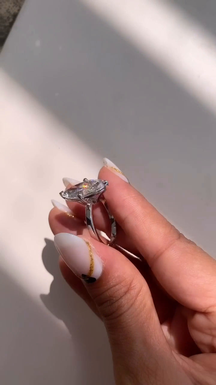 Dasha Marquise Solitaire Moissanite Engagement Ring