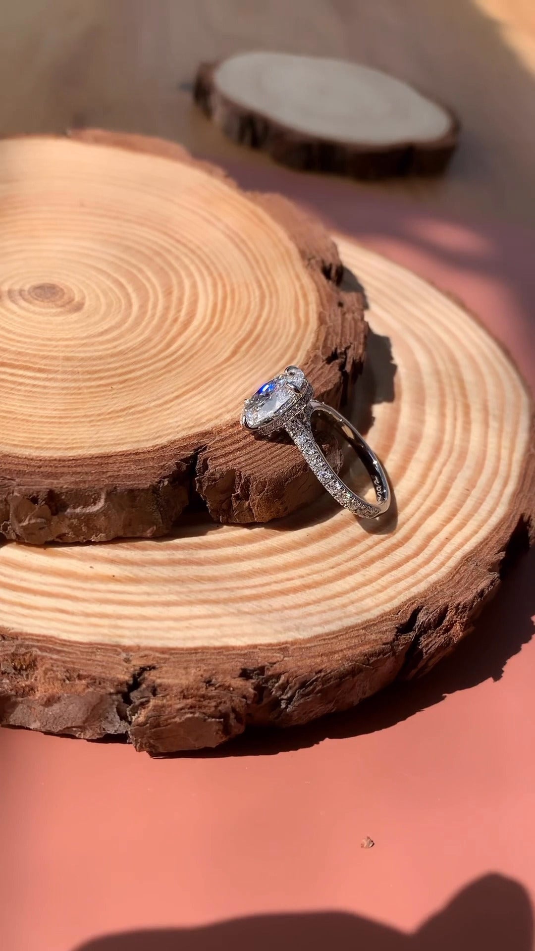 Devi Oval Hidden Halo Moissanite Engagement Ring