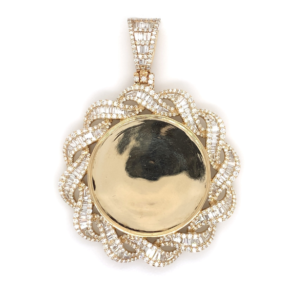 5.50 CT Moissanite Iced Out Memory Pendant