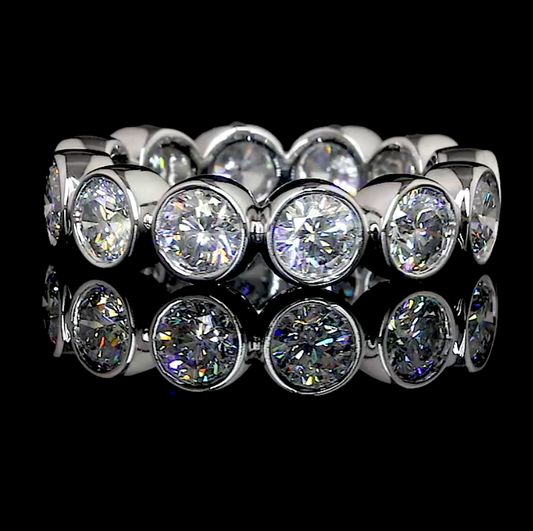 Echo Moissanite Eternity Band