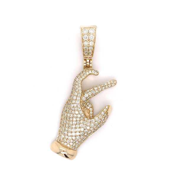 3.30 CT Moissanite Iced Out Eastside Pendant