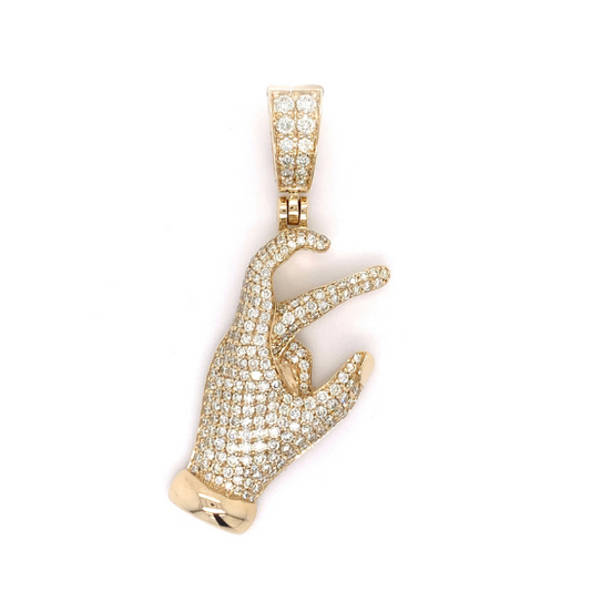 3.30 CT Moissanite Iced Out Eastside Pendant