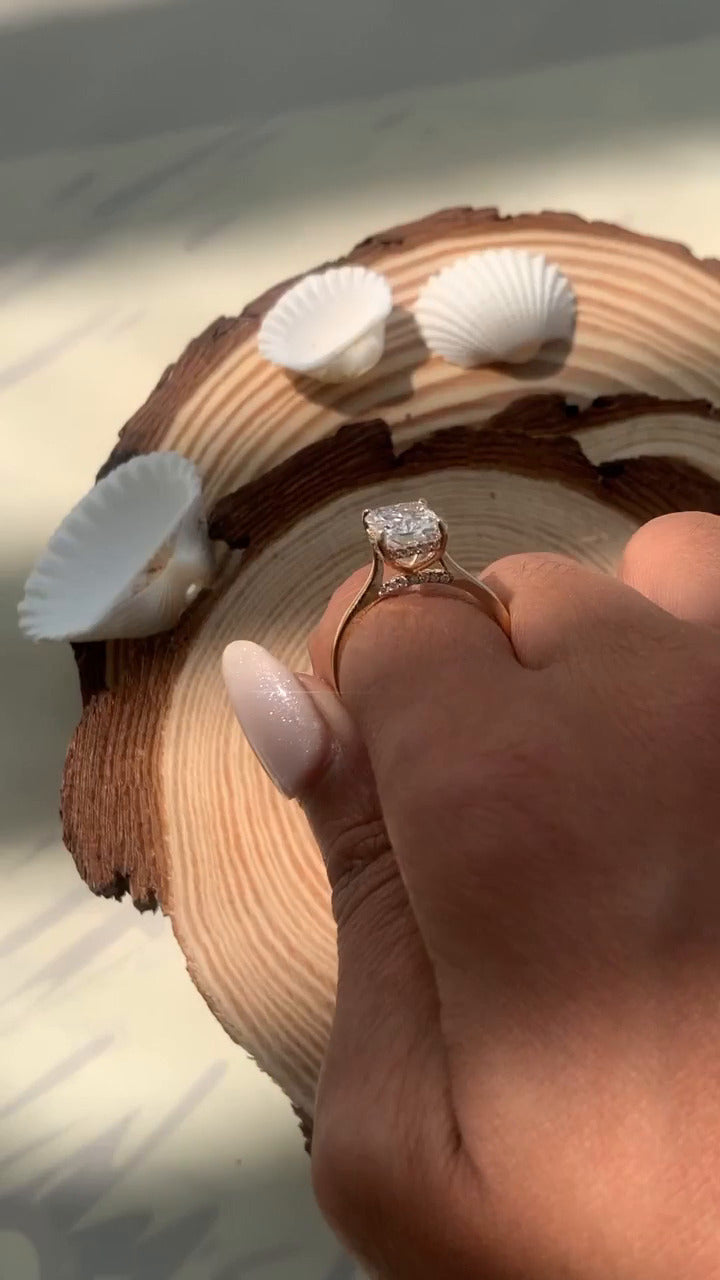 Pandora Radiant Hidden Halo Moissanite Engagement Ring