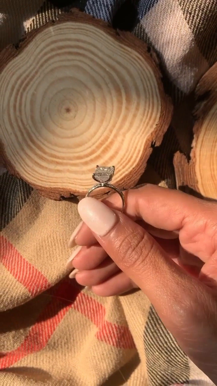 Wan Radiant Unique Moissanite Engagement Ring