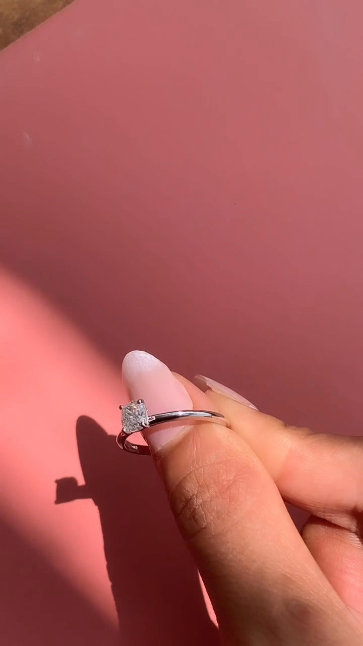 Ailani Cushion Solitaire Moissanite Engagement Ring
