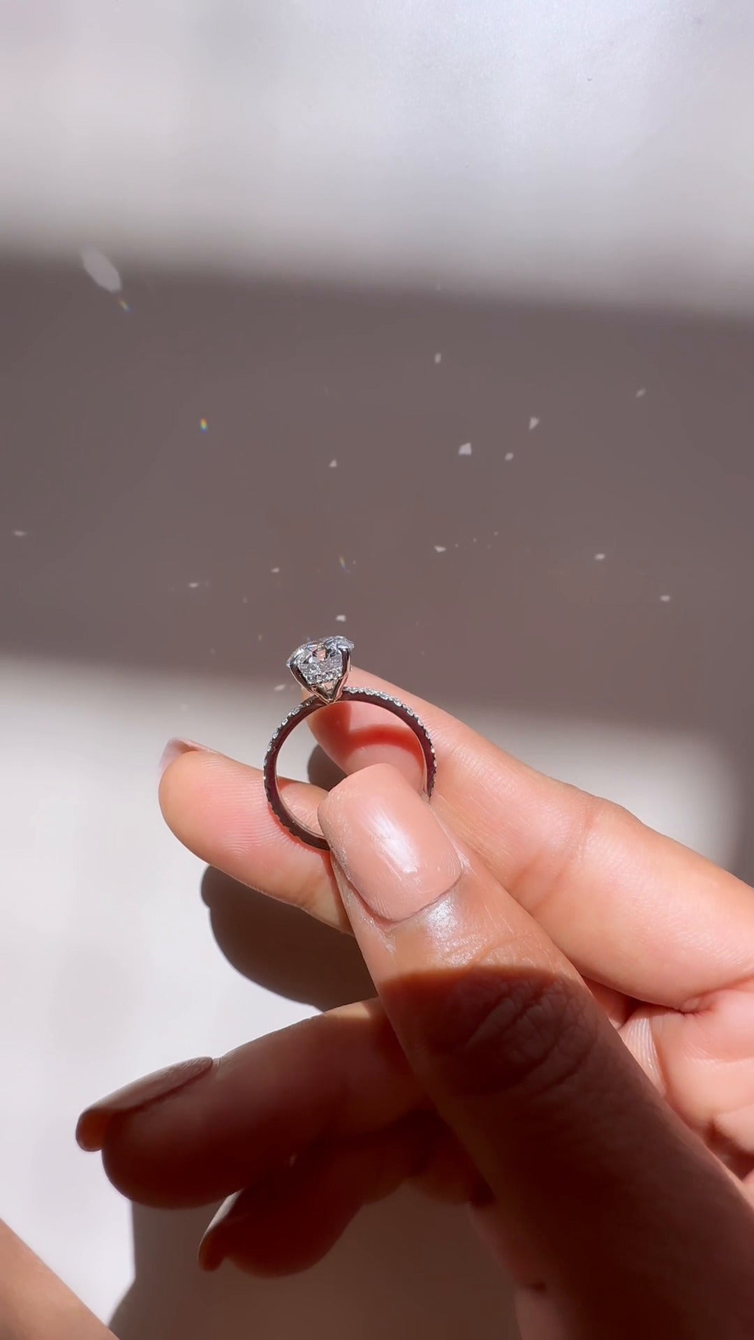 Evora Emerald Solitaire Moissanite Engagement Ring