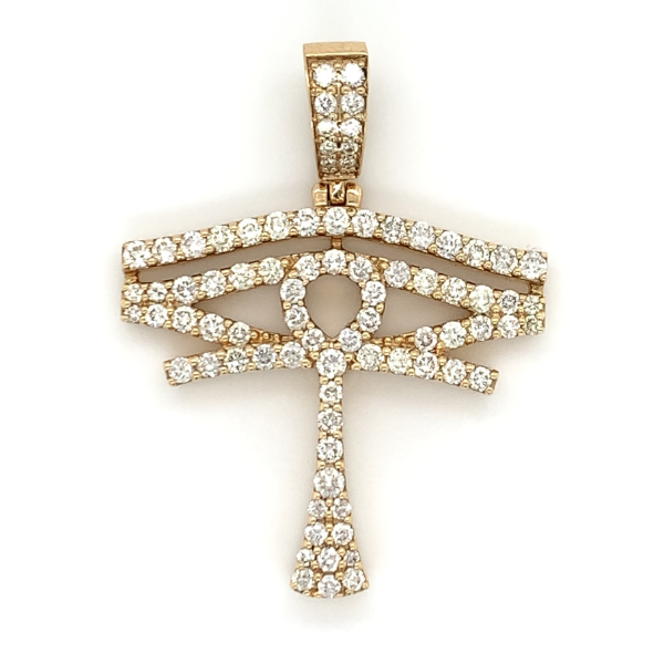 2.01 CT Moissanite Iced Out Eye of Horus Pendant