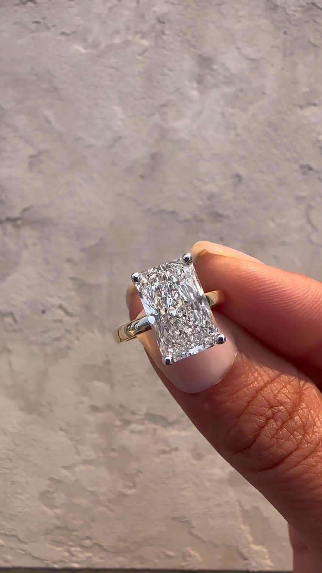 Fabian Radiant Two Tone Solitaire Moissanite Engagement Ring