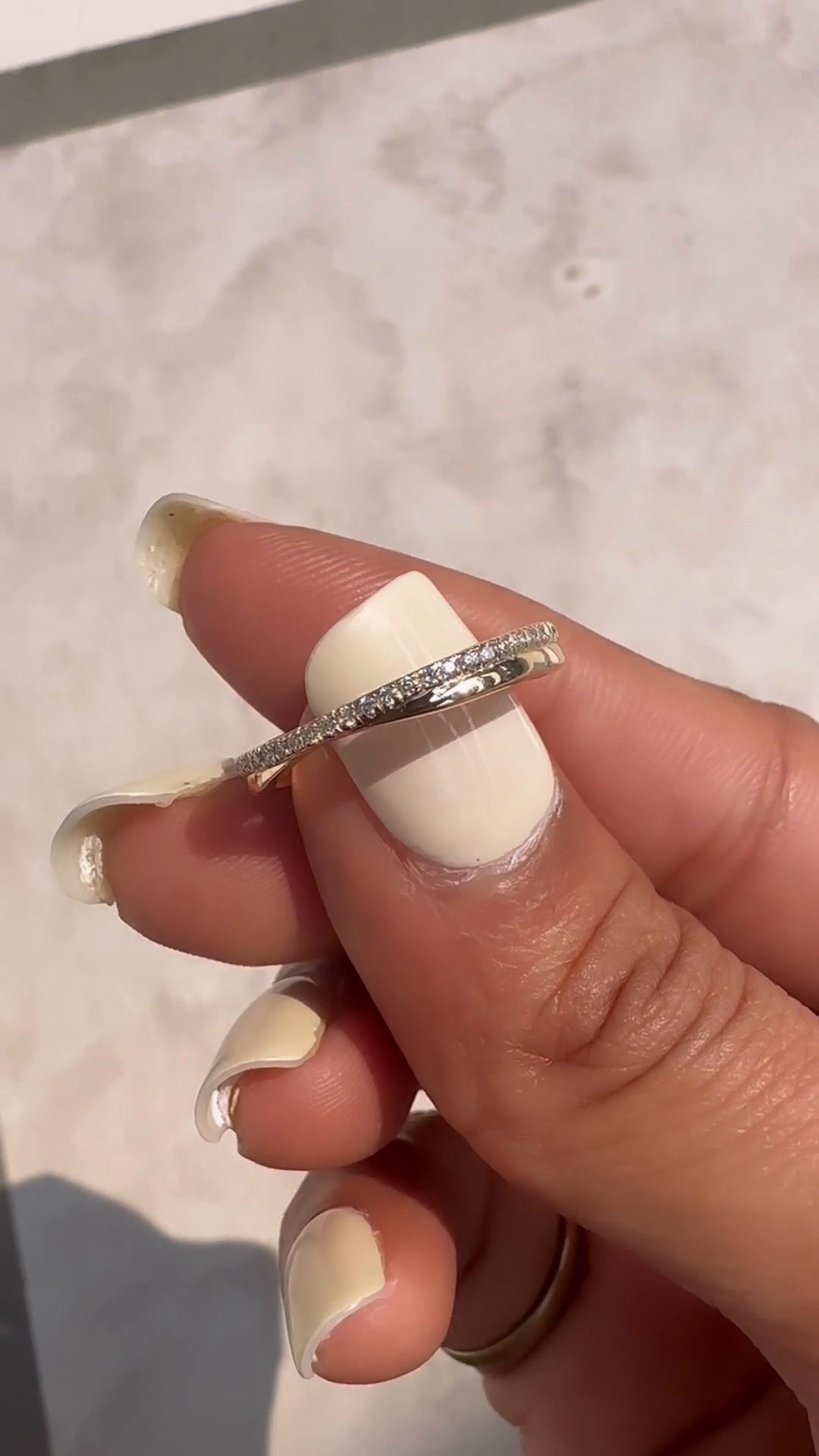 Glimmer Contour Shaped Micro Wedding Ring