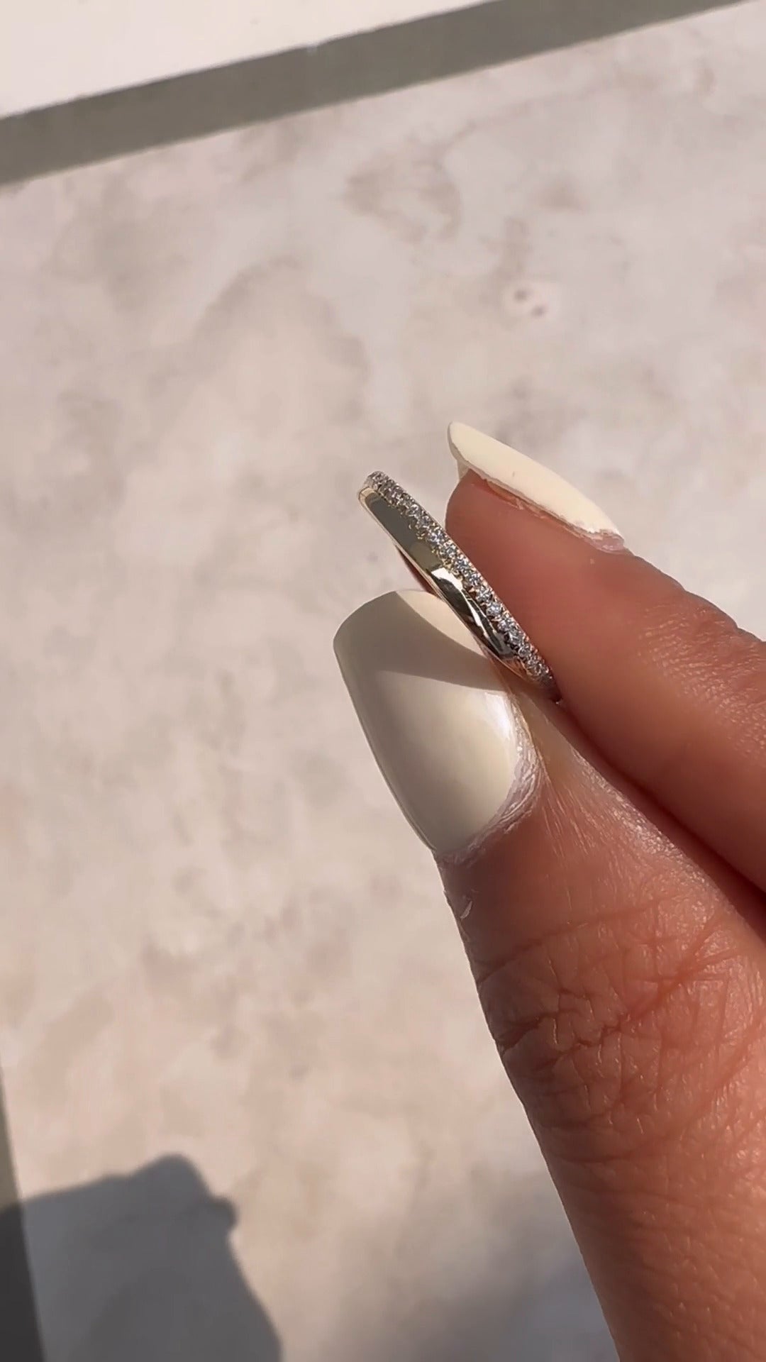 Glimmer Contour Shaped Micro Wedding Ring