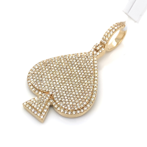 2.25 CT Moissanite Iced Out Ace of Spades Pendant