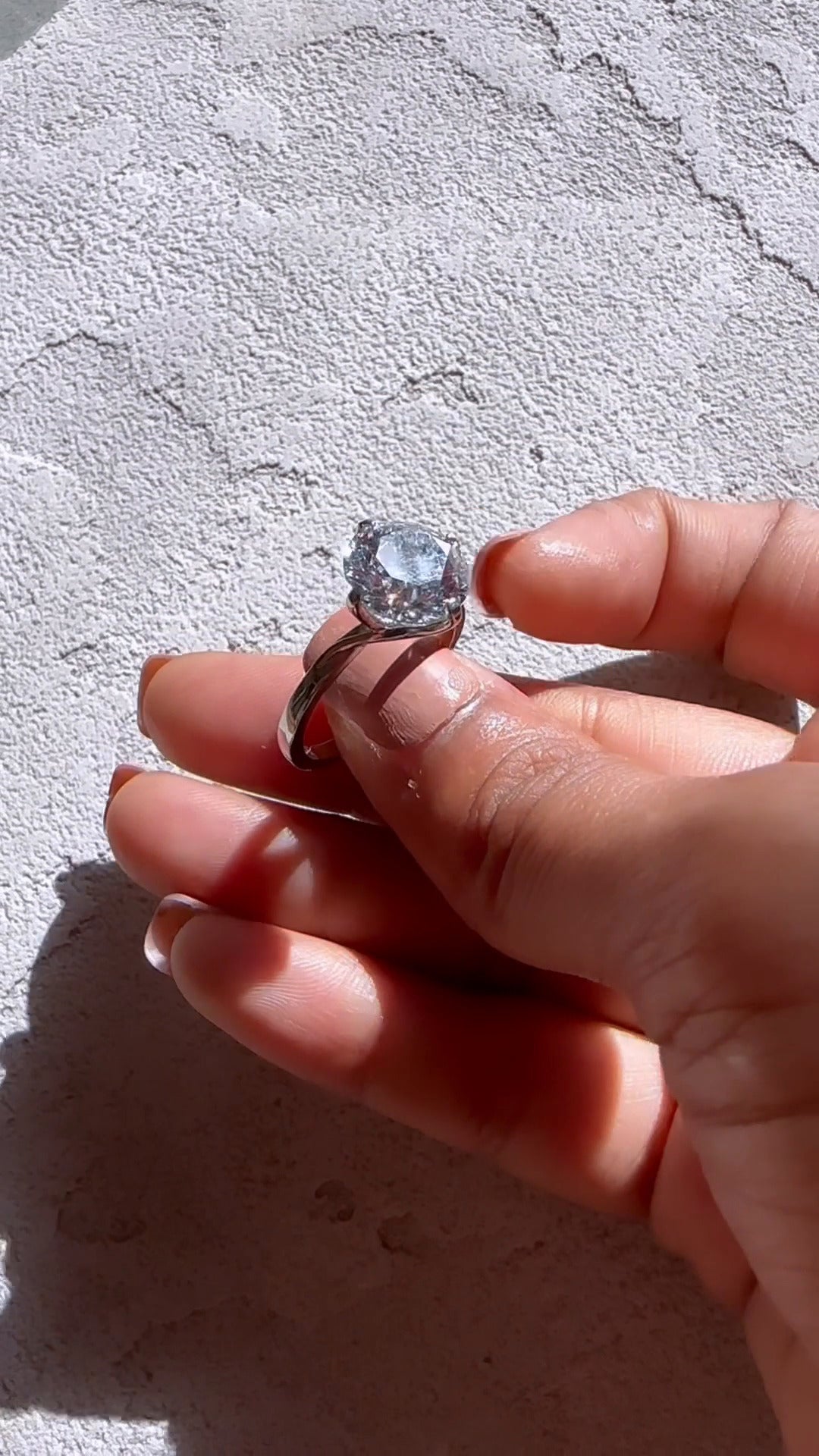 Hesper Round Solitaire Moissanite Engagement Ring