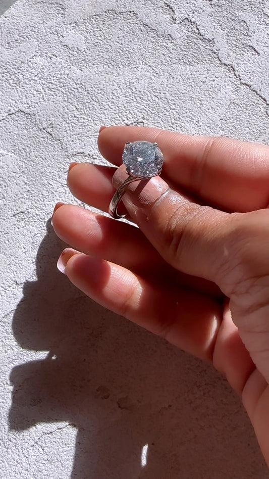Hesper Round Solitaire Moissanite Engagement Ring