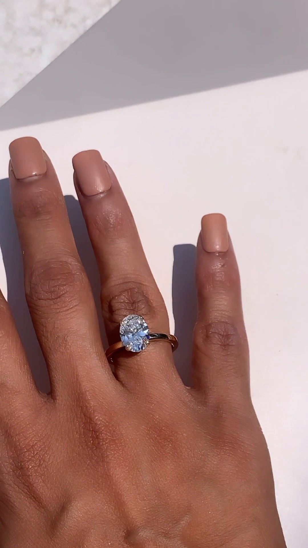Idra Oval Hidden Halo Moissanite Engagement Ring