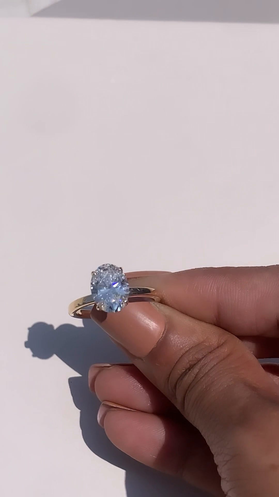 Idra Oval Hidden Halo Moissanite Engagement Ring