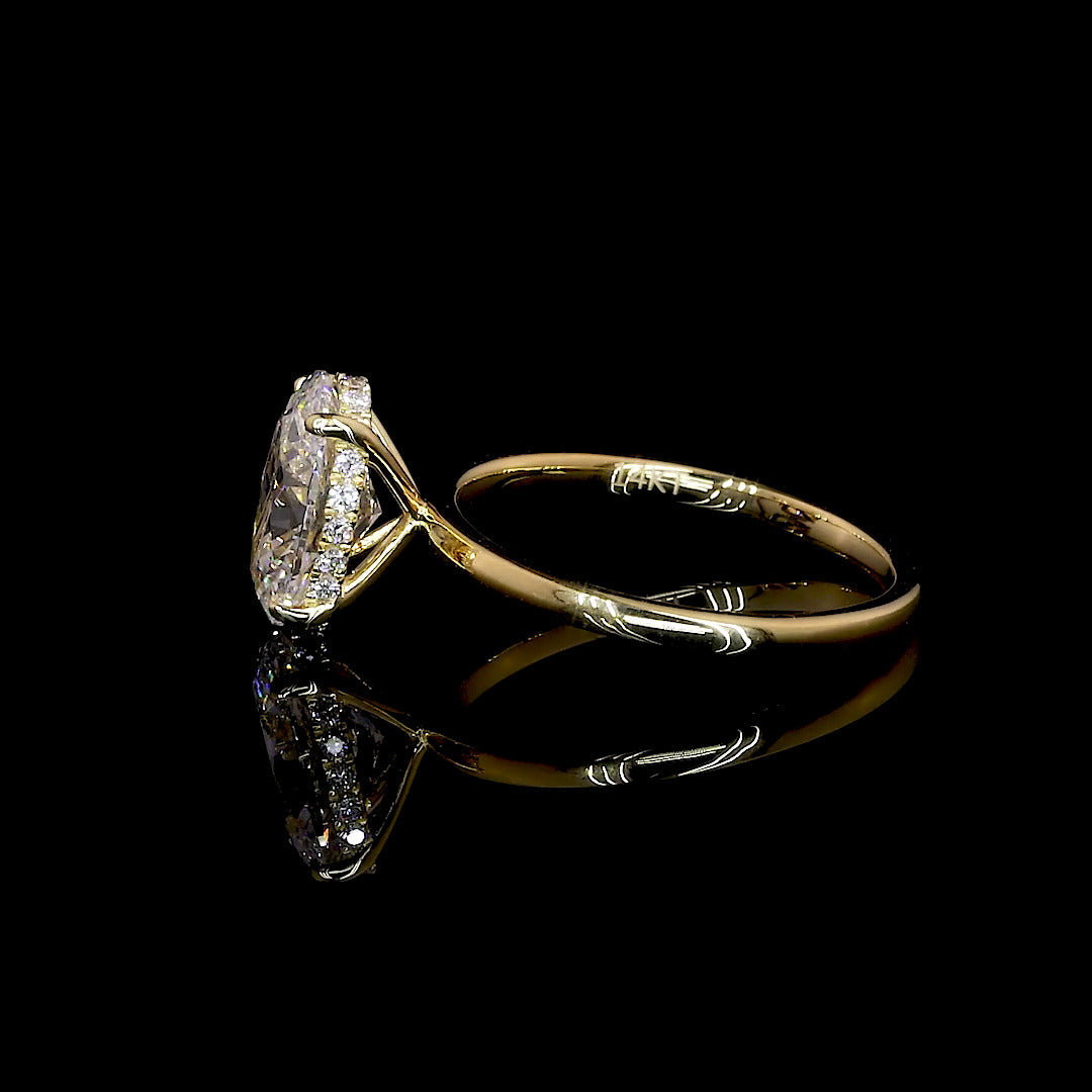 Idra Oval Hidden Halo Moissanite Engagement Ring