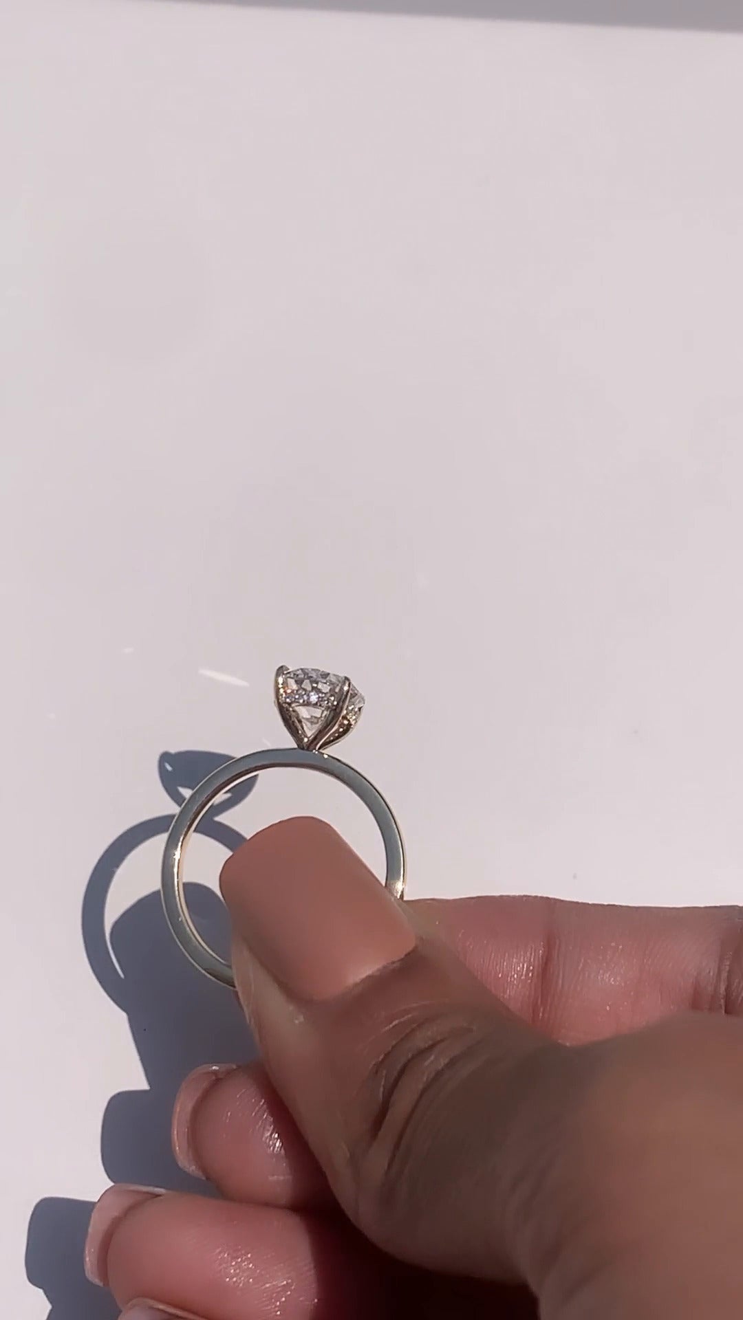 Idra Oval Hidden Halo Moissanite Engagement Ring
