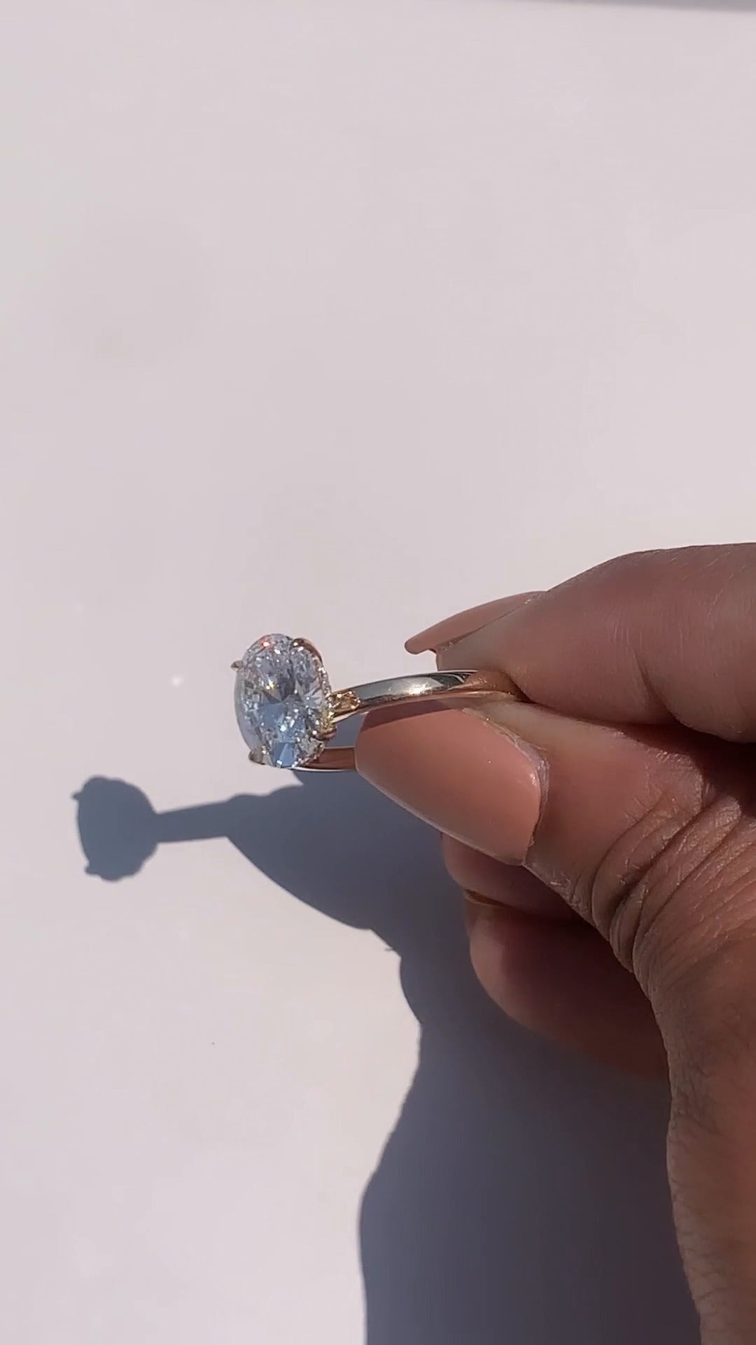 Idra Oval Hidden Halo Moissanite Engagement Ring