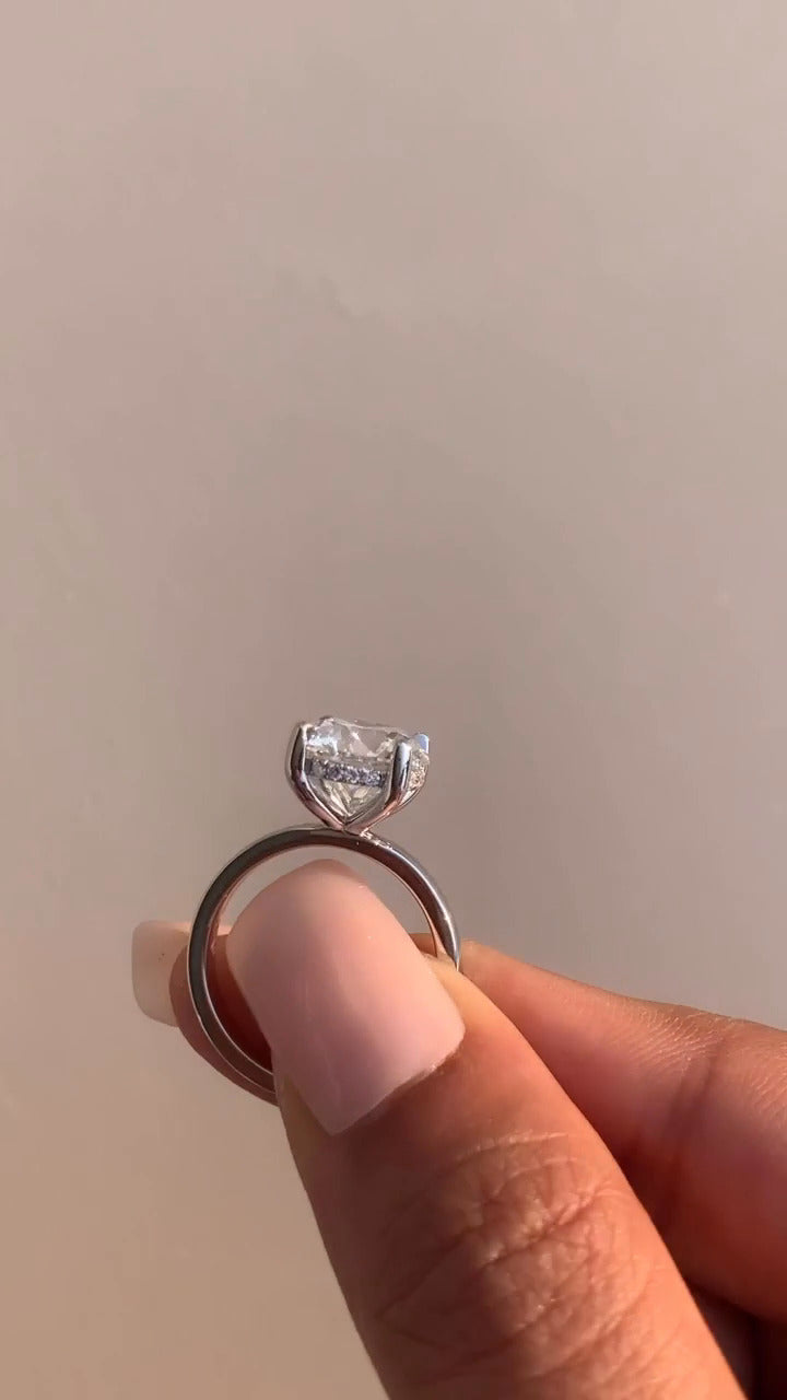 Idra Round Hidden Halo Moissanite Engagement Ring