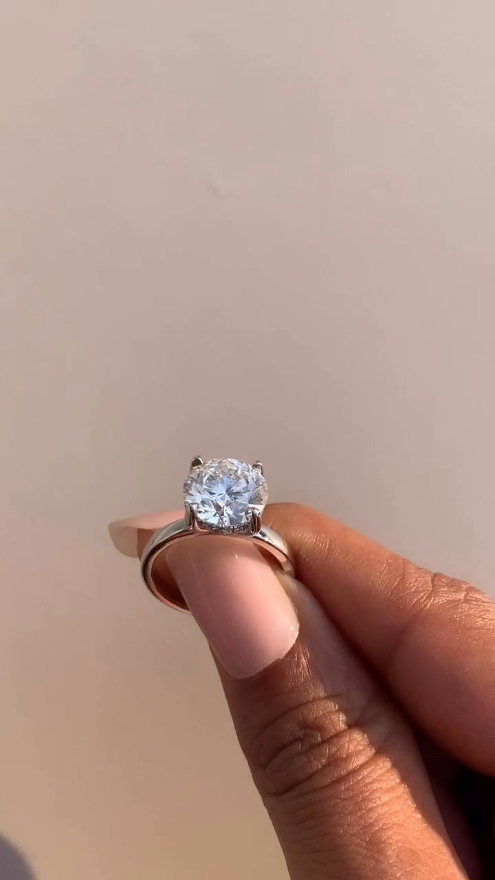 Idra Round Hidden Halo Moissanite Engagement Ring
