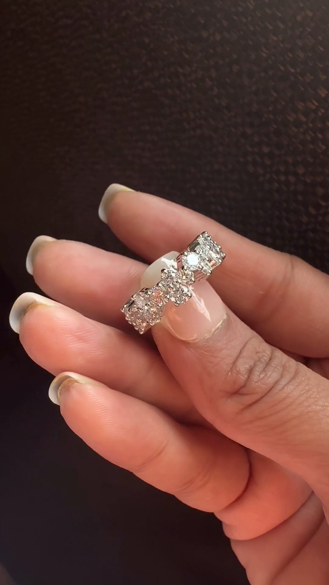 Indigol Round Moissanite Eternity Band