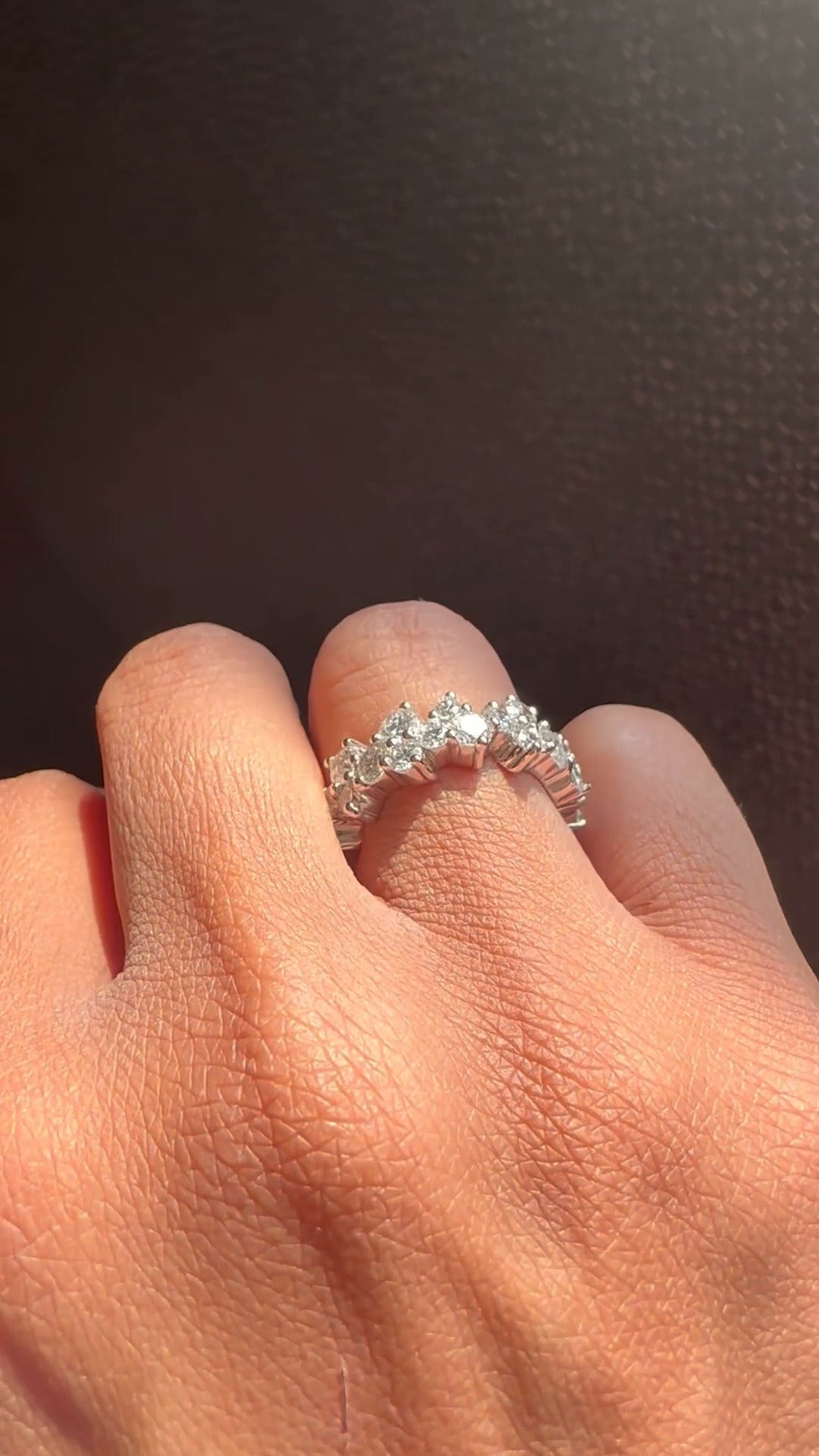 Indigol Round Moissanite Eternity Band