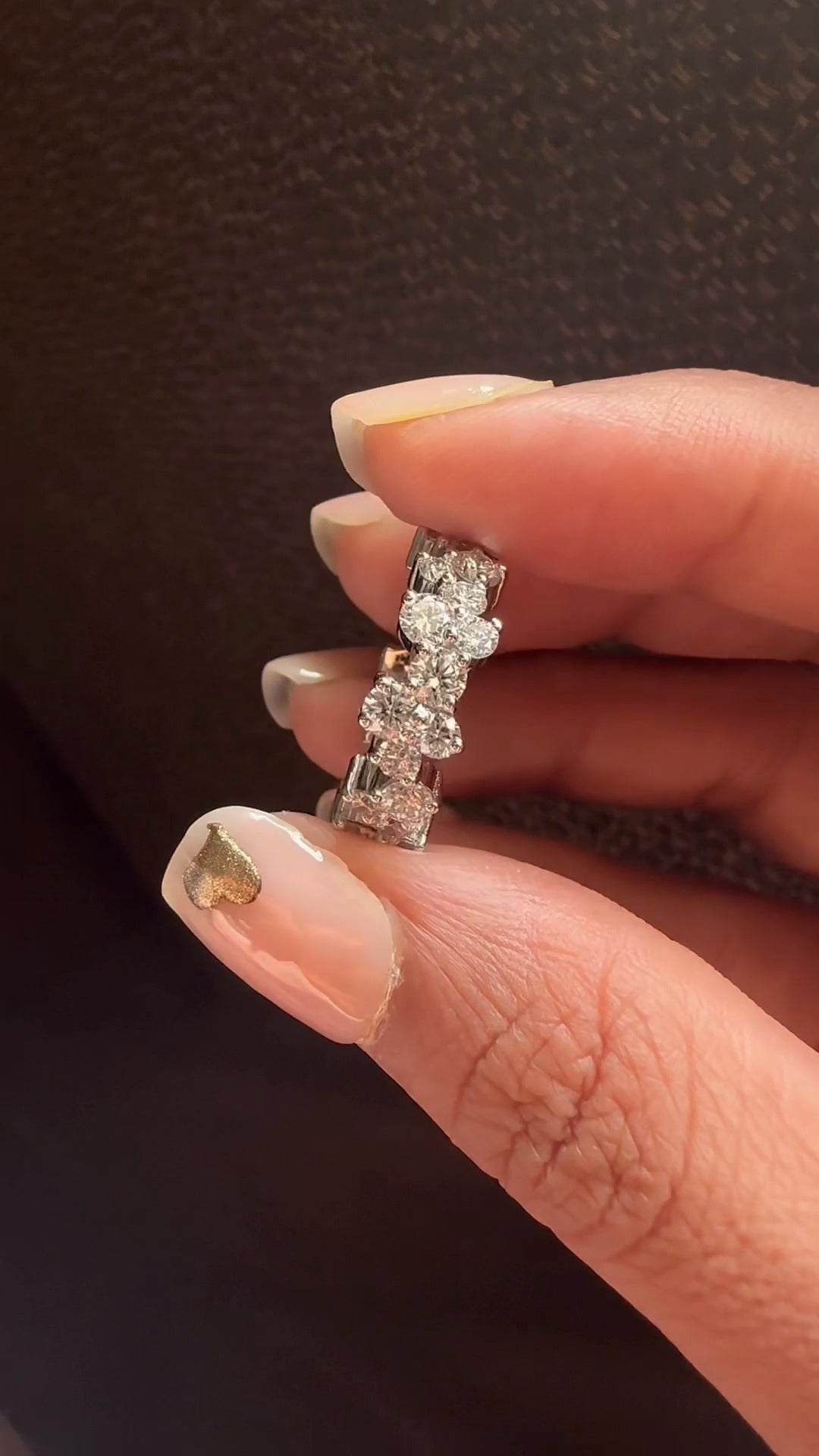 Indigol Round Moissanite Eternity Band