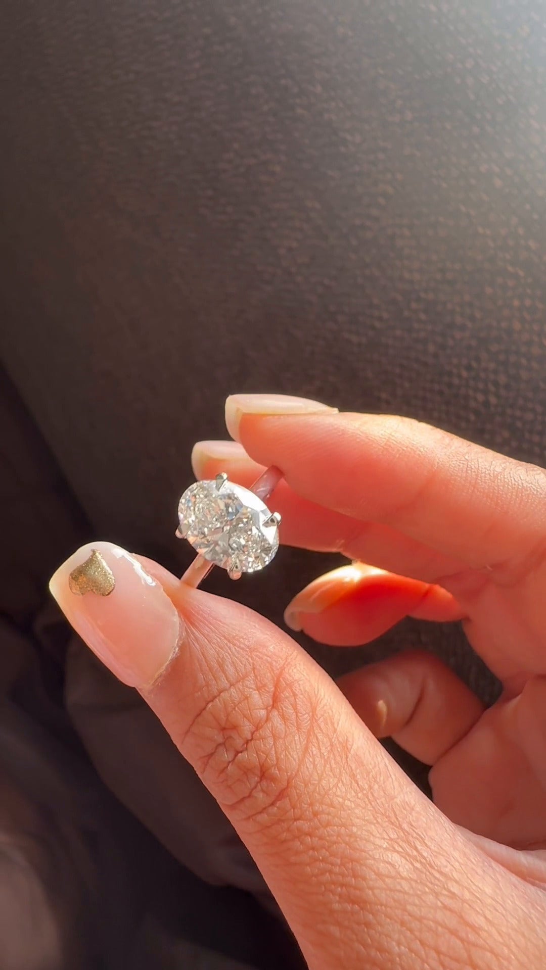 Jessalyn Oval Hidden Halo Moissanite Engagement Ring