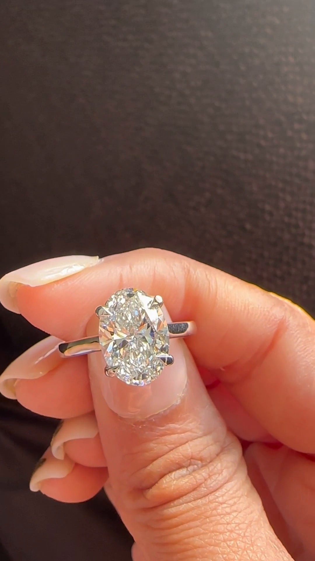 Jessalyn Oval Hidden Halo Moissanite Engagement Ring
