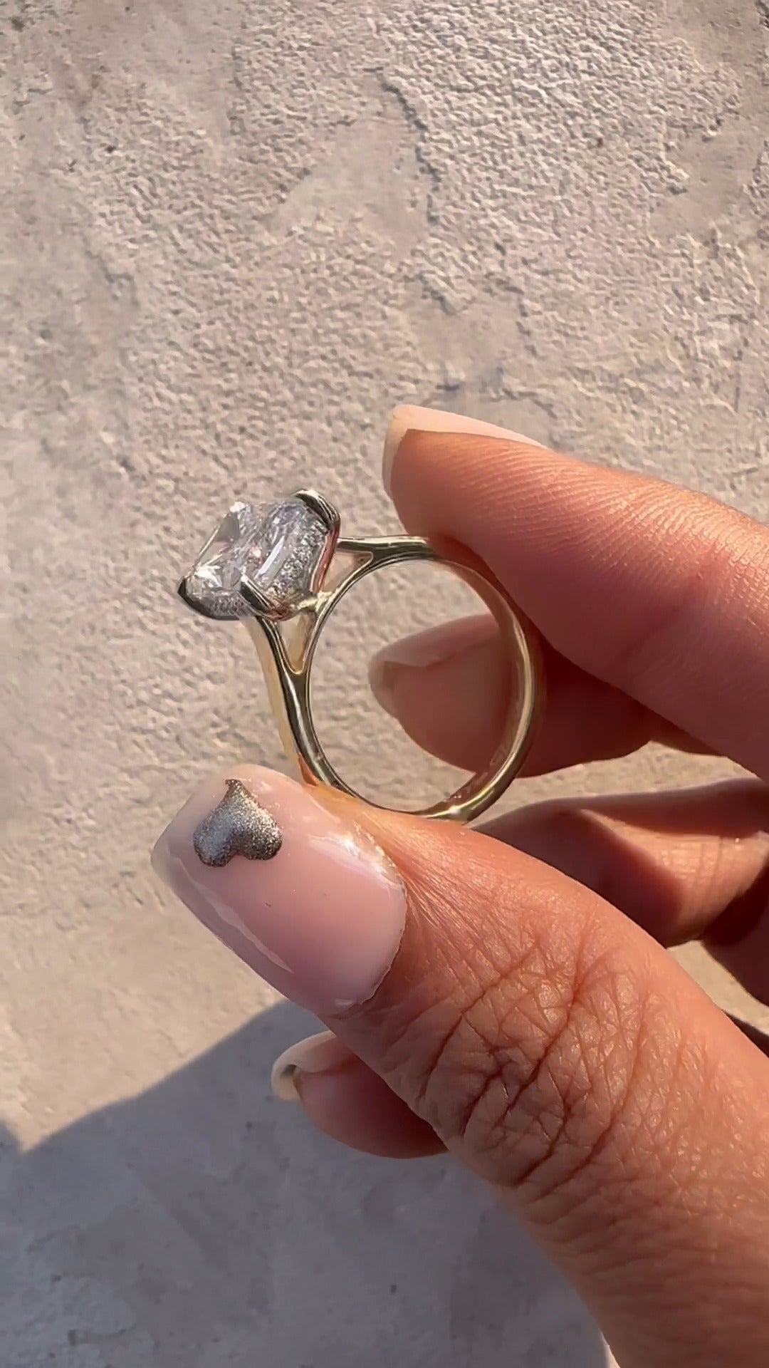 Jessalyn Radiant Hidden Halo Moissanite Engagement Ring