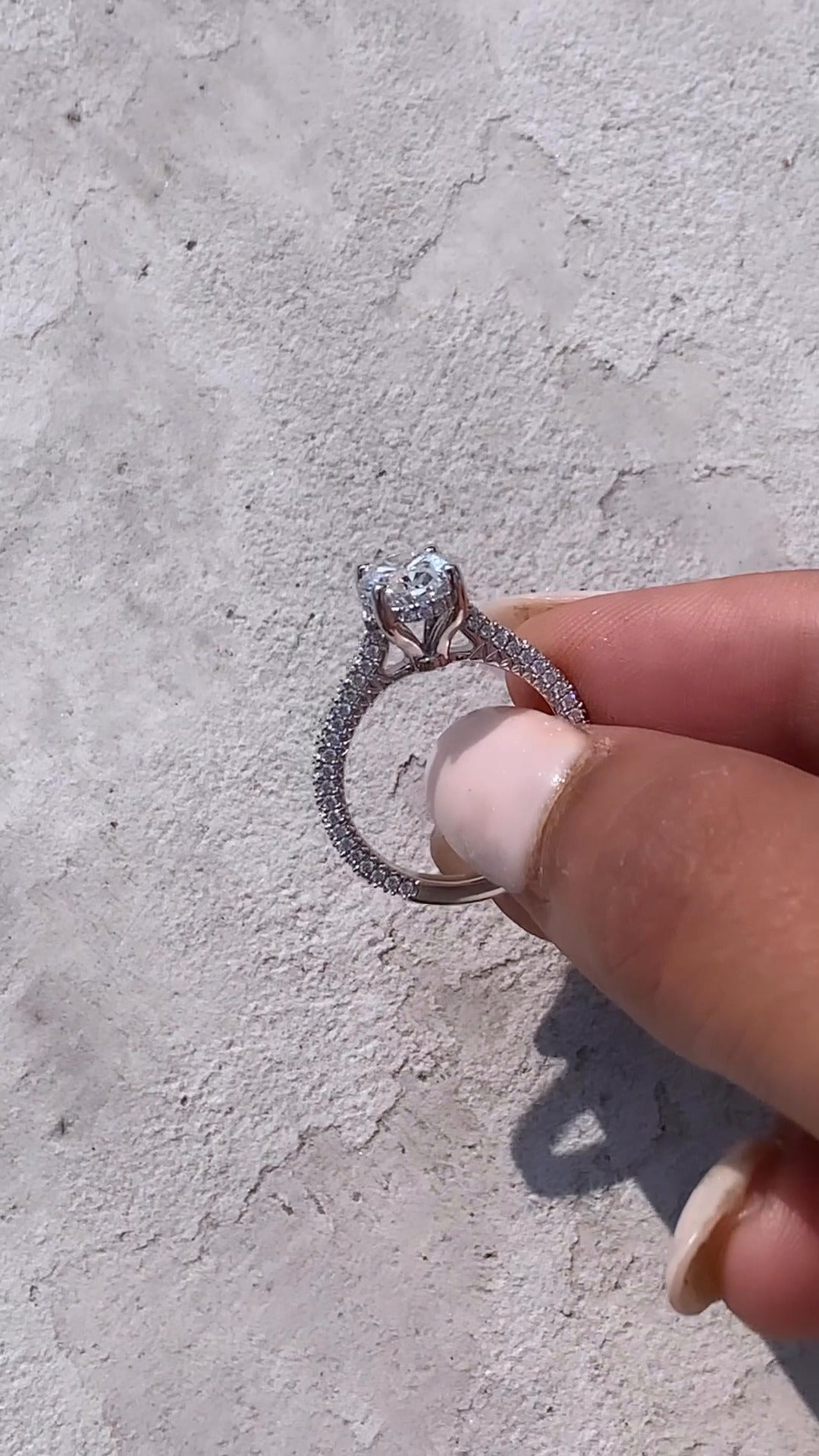 Kalaya Oval Hidden Halo Moissanite Engagement Ring