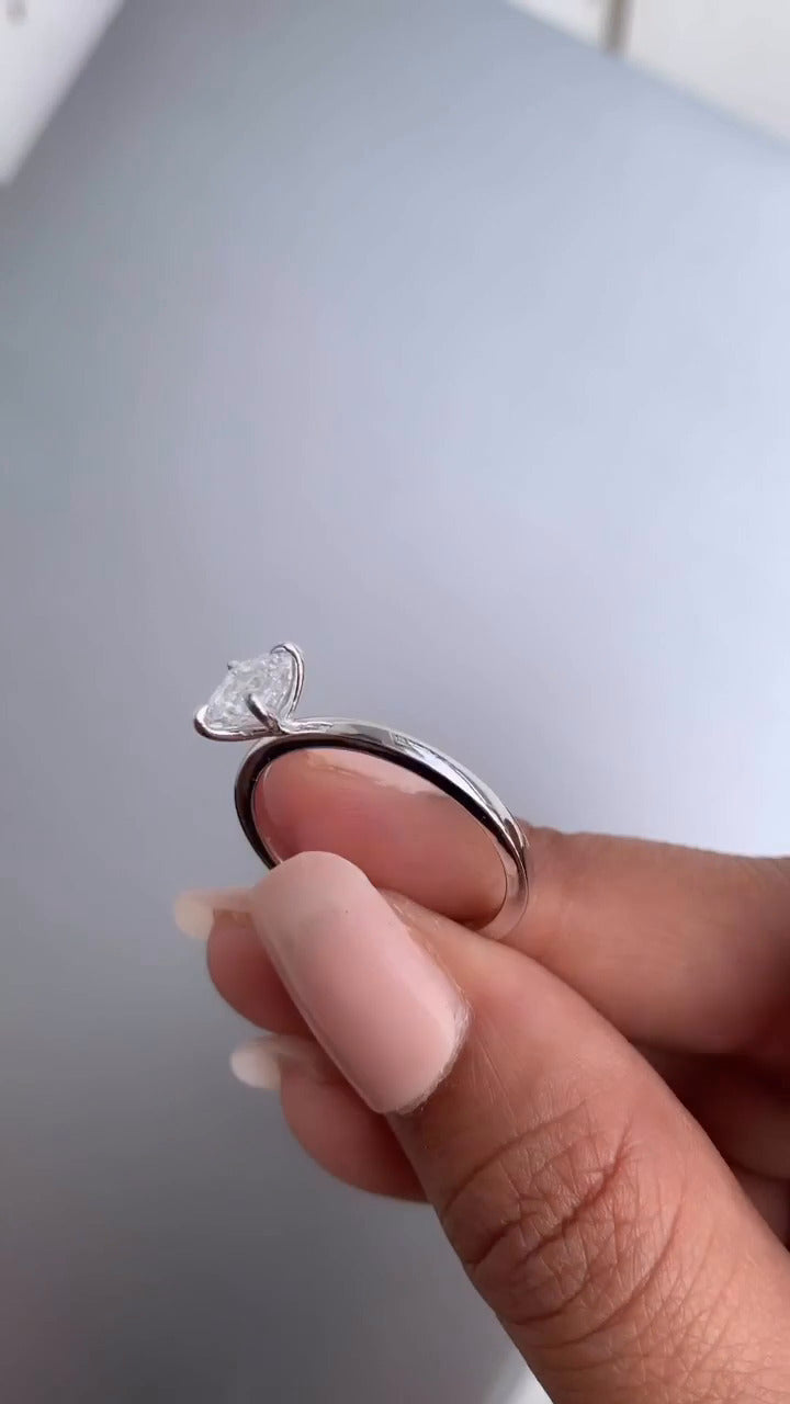 Katherine Asscher Solitaire Moissanite Engagement Ring