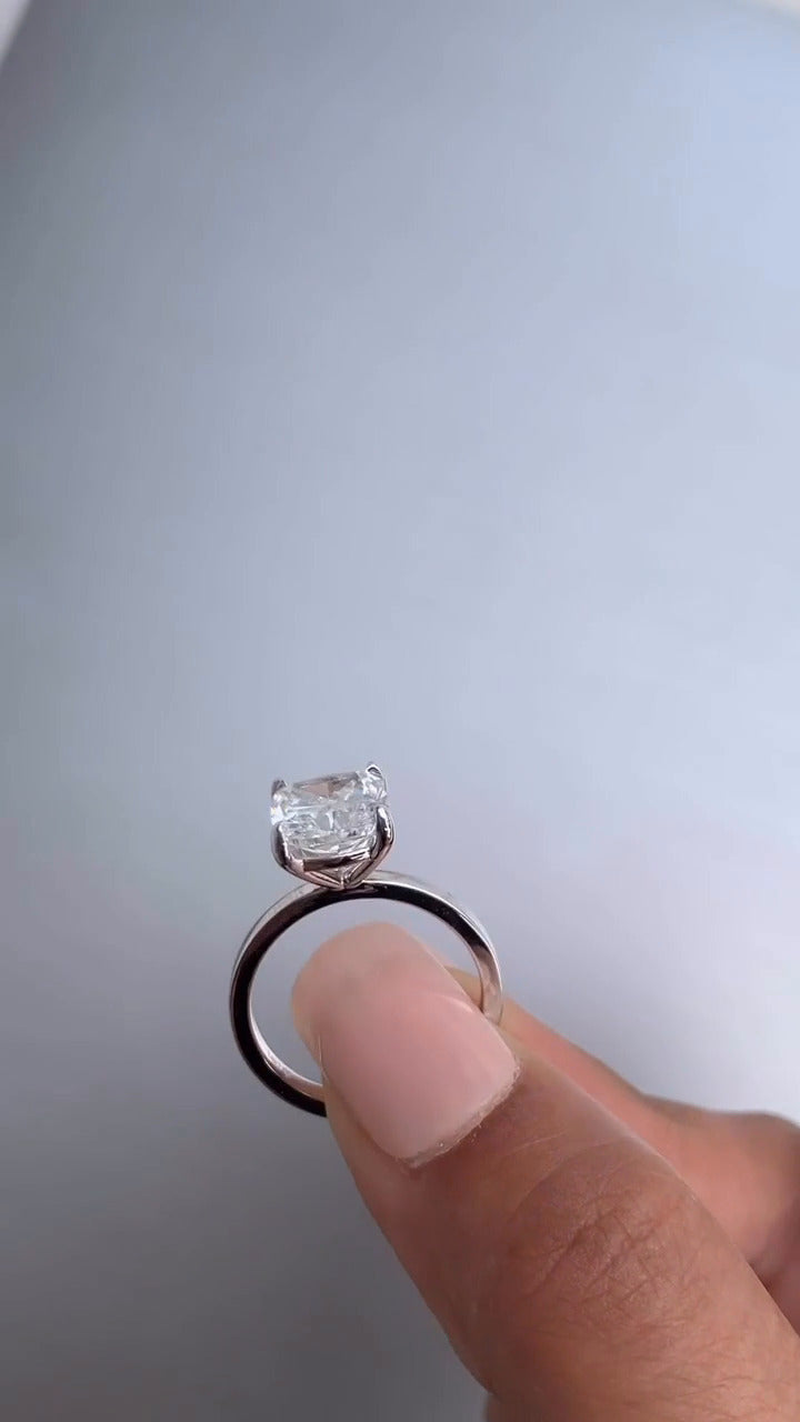 Katherine Cushion Solitaire Moissanite Engagement Ring