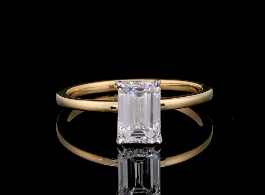 Katherine Emerald Solitaire Engagement Ring