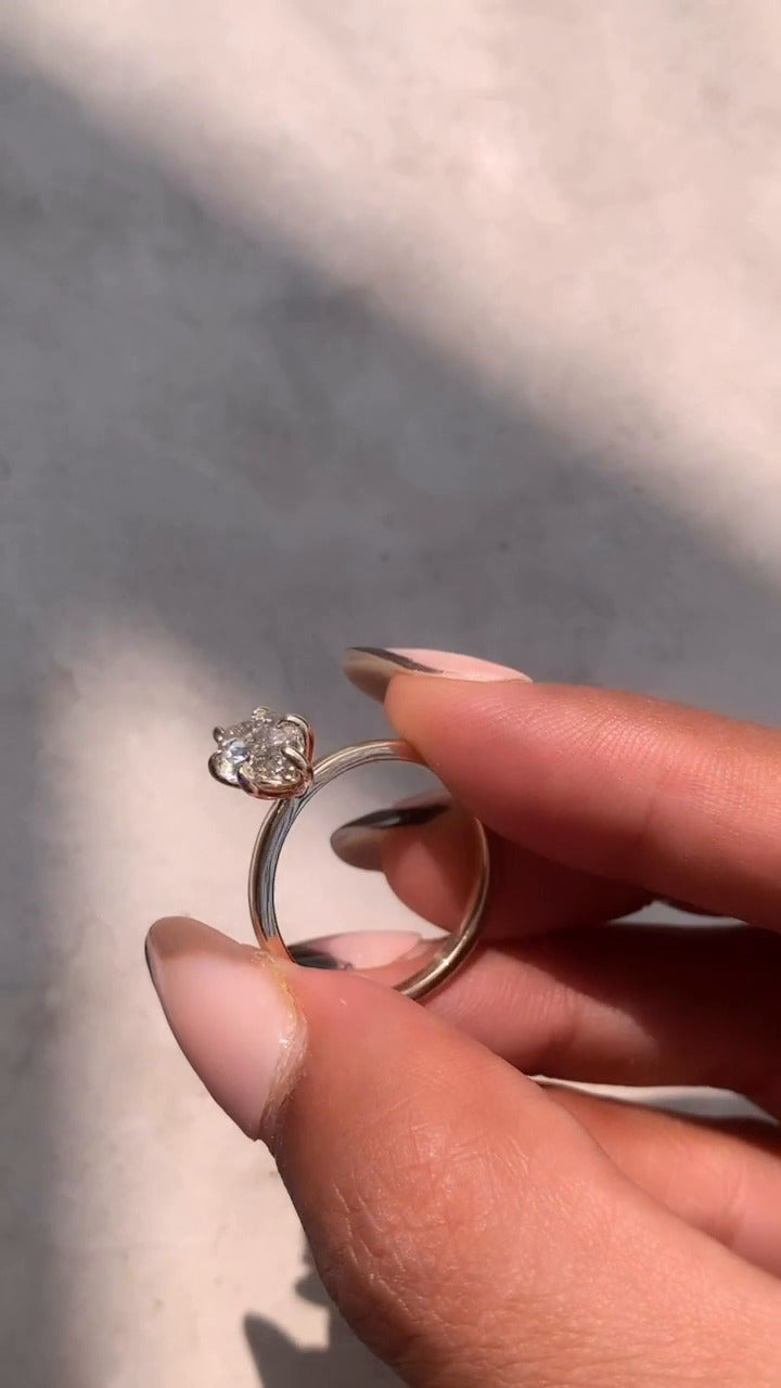 Katherine Marquise Solitaire Moissanite Engagement Ring