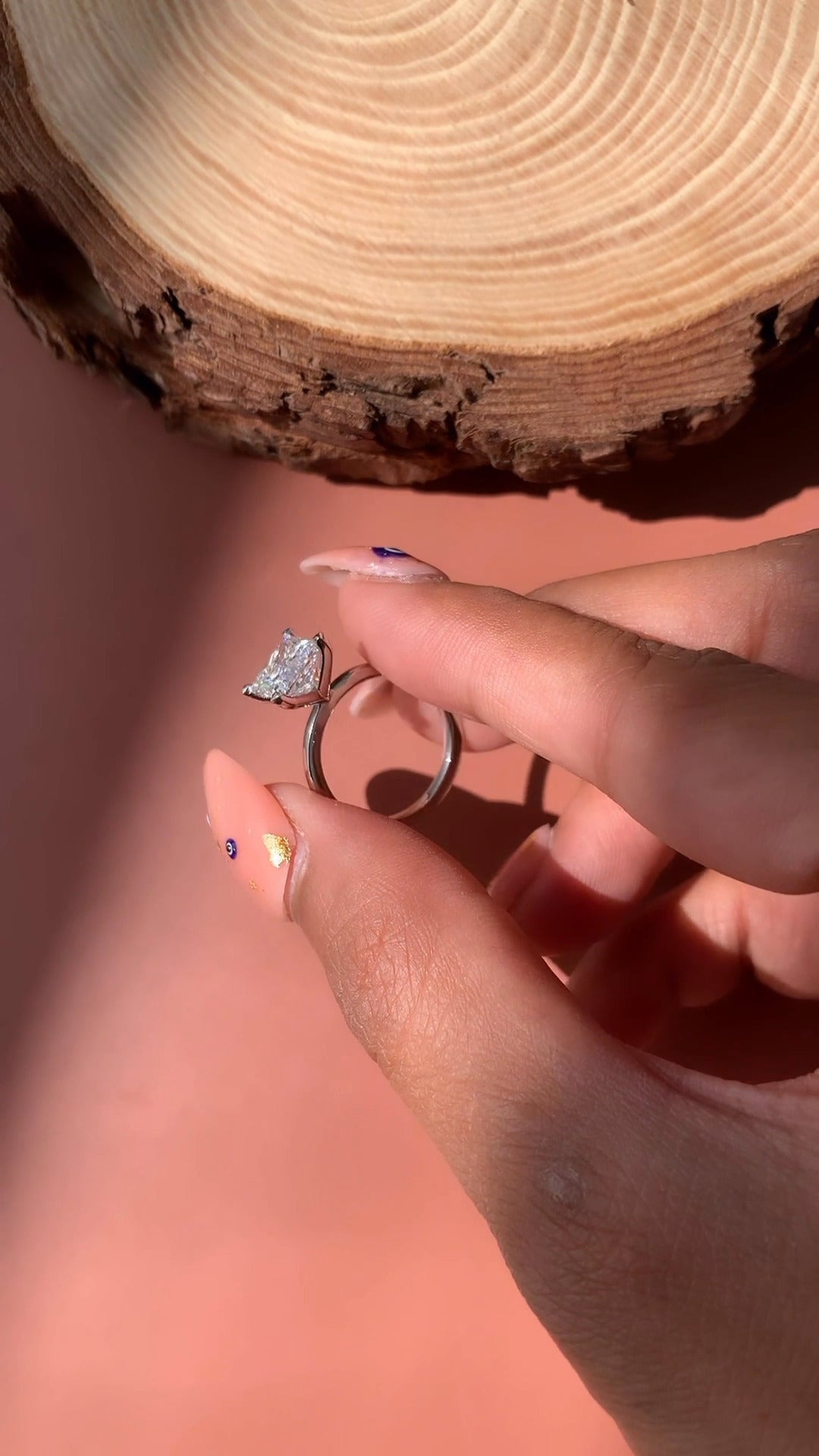 Katherine Princess Solitaire Moissanite Engagement Ring
