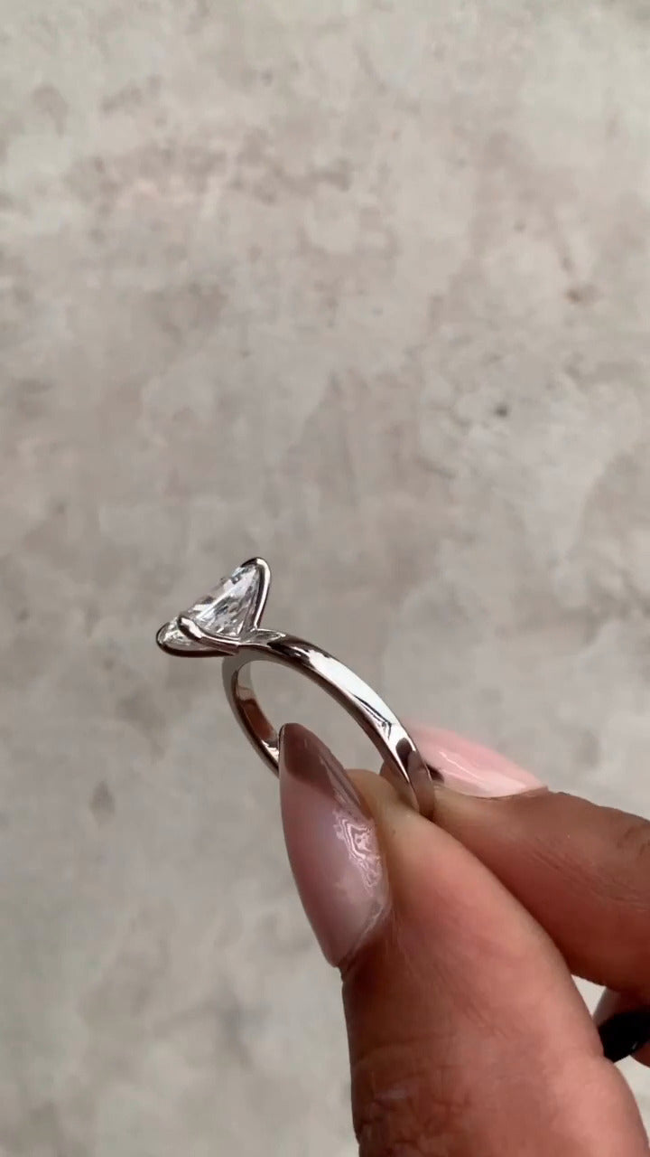 Katherine Radiant Solitaire Moissanite Engagement Ring