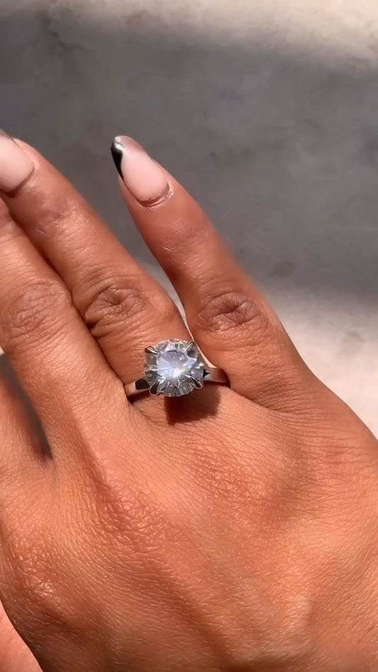 Katherine Round Solitaire Moissanite Engagement Ring