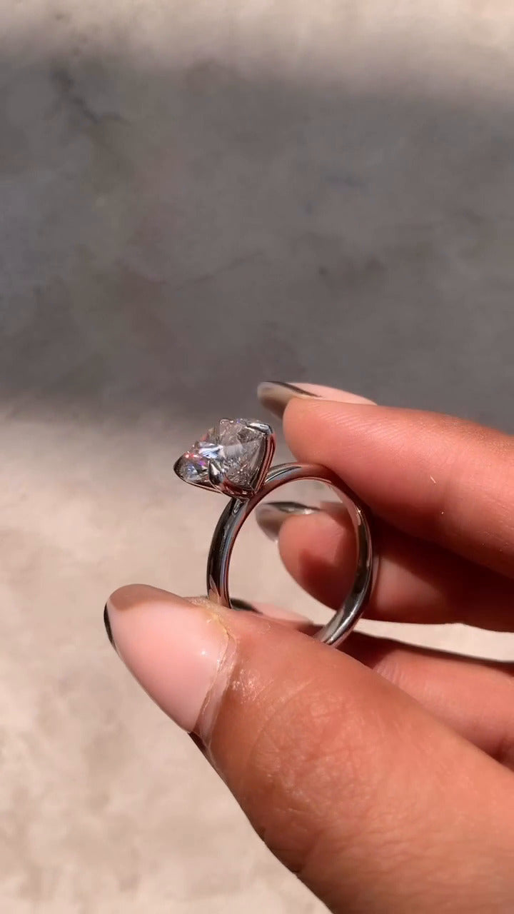 Katherine Round Solitaire Moissanite Engagement Ring