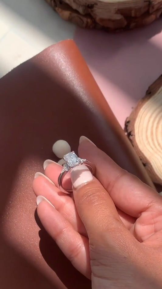 Kerensa Cushion Vintage Moissanite Engagement Ring