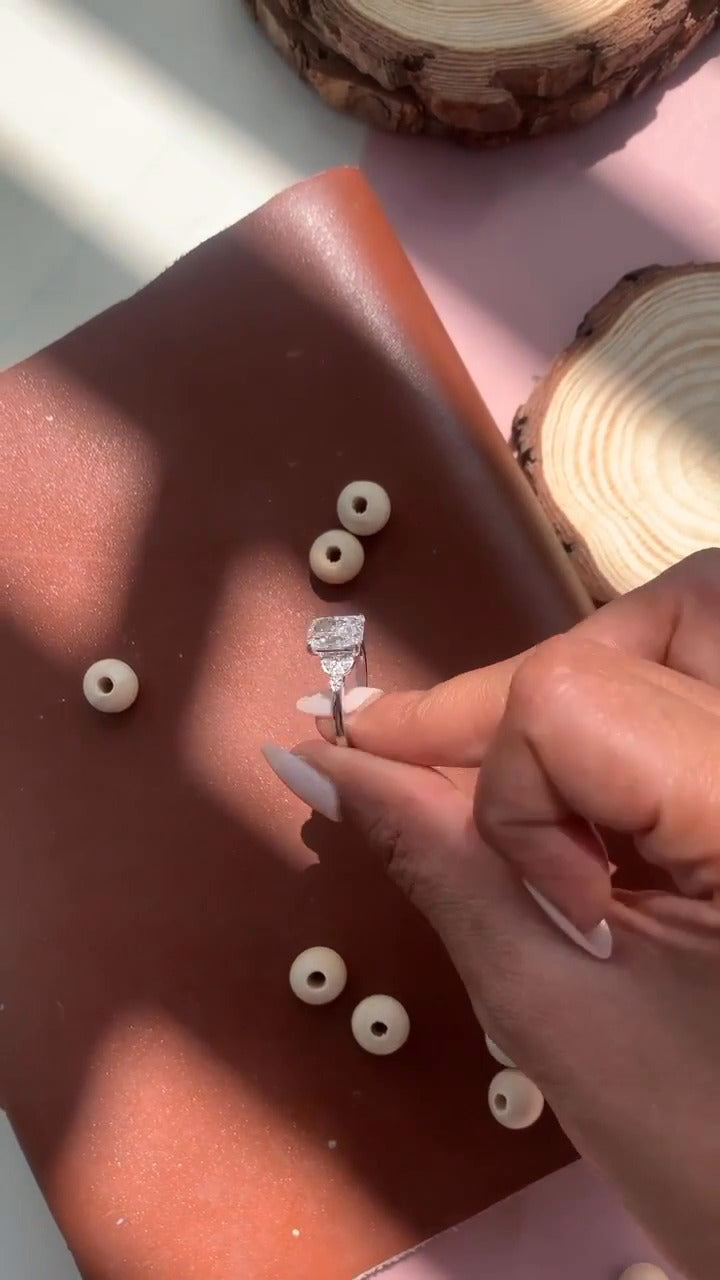 Kerensa Cushion Vintage Moissanite Engagement Ring