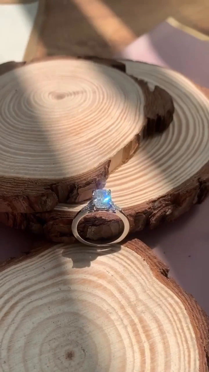 Kerensa Cushion Vintage Moissanite Engagement Ring